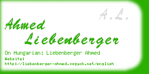 ahmed liebenberger business card